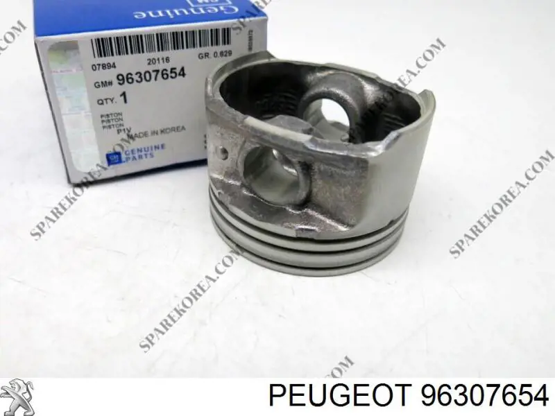 Pistón con bulón sin anillos, STD 96307654 Peugeot/Citroen