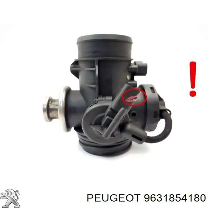 9631854180 Fiat/Alfa/Lancia válvula egr de recirculação dos gases