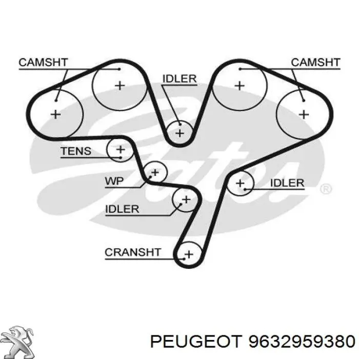 Ремень ГРМ 9632959380 Peugeot/Citroen