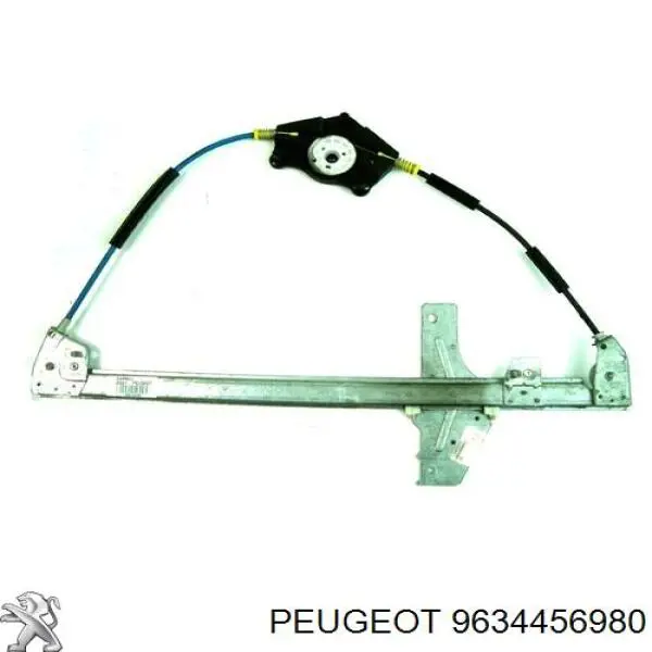 9634456980 Peugeot/Citroen mecanismo de acionamento de vidro da porta dianteira esquerda