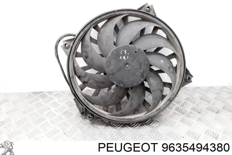 9635494380 Peugeot/Citroen ventilador elétrico de esfriamento montado (motor + roda de aletas)