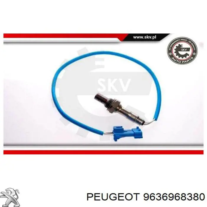 Купить 9636968380 Peugeot/Citroen Лямбда-зонд, датчик кислорода после катализатора