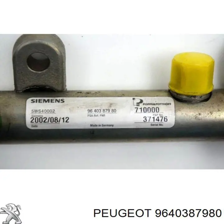 9640387980 Peugeot/Citroen распределитель топлива (рампа)