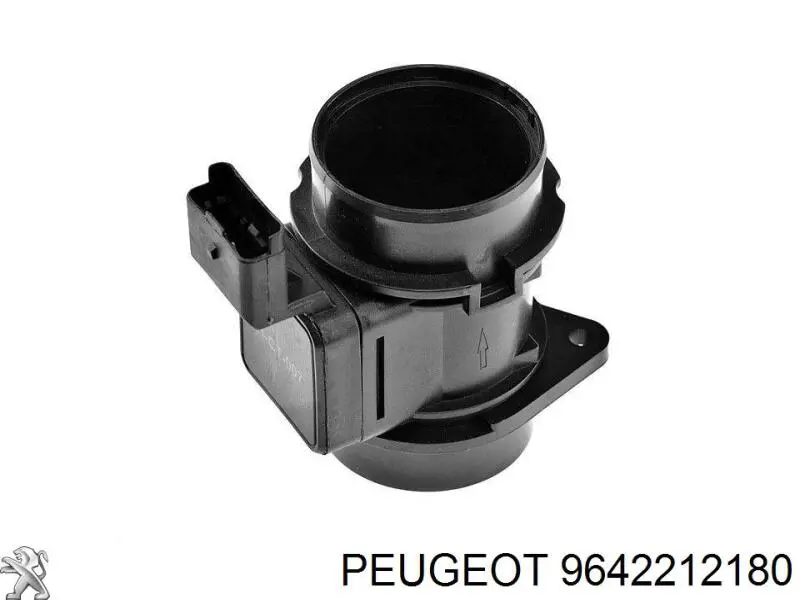 9642212180 Peugeot/Citroen sensor de fluxo (consumo de ar, medidor de consumo M.A.F. - (Mass Airflow))
