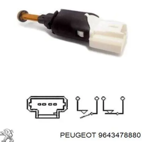 Купить 9643478880 Peugeot/Citroen Лягушка стоп сигнала