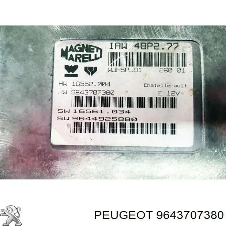  Peugeot/Citroen 9643707380 цена, от 102.99 USD