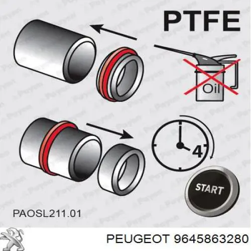 Сальник коленвала задний Peugeot/Citroen 9645863280 цена, от 16.70 USD
