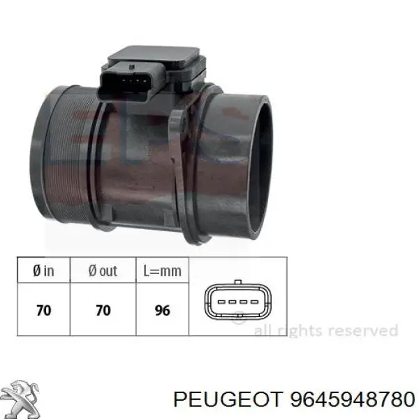 Купить 9645948780 Peugeot/Citroen Воздухомер