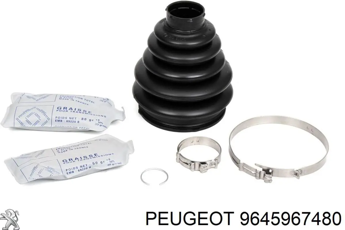 9645967480 PEUGEOT Fuelle de transmisión delantero exterior original y equivalente