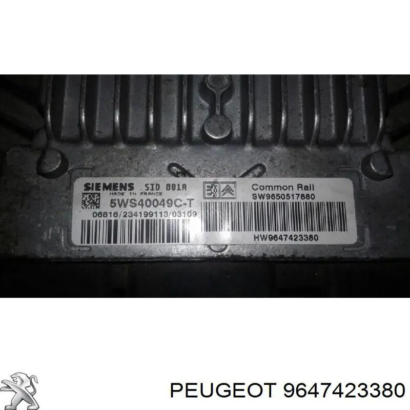 Модуль управления (ЭБУ) двигателем на Peugeot 307 3A, 3C