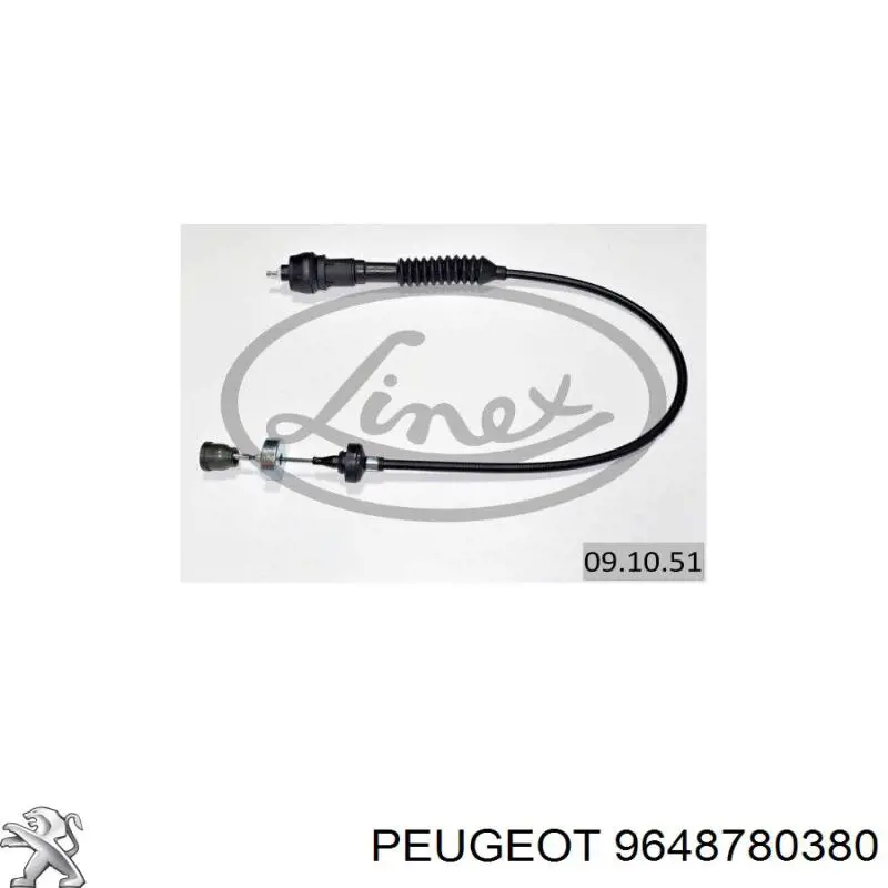 Трос сцепления 9648780380 Peugeot/Citroen