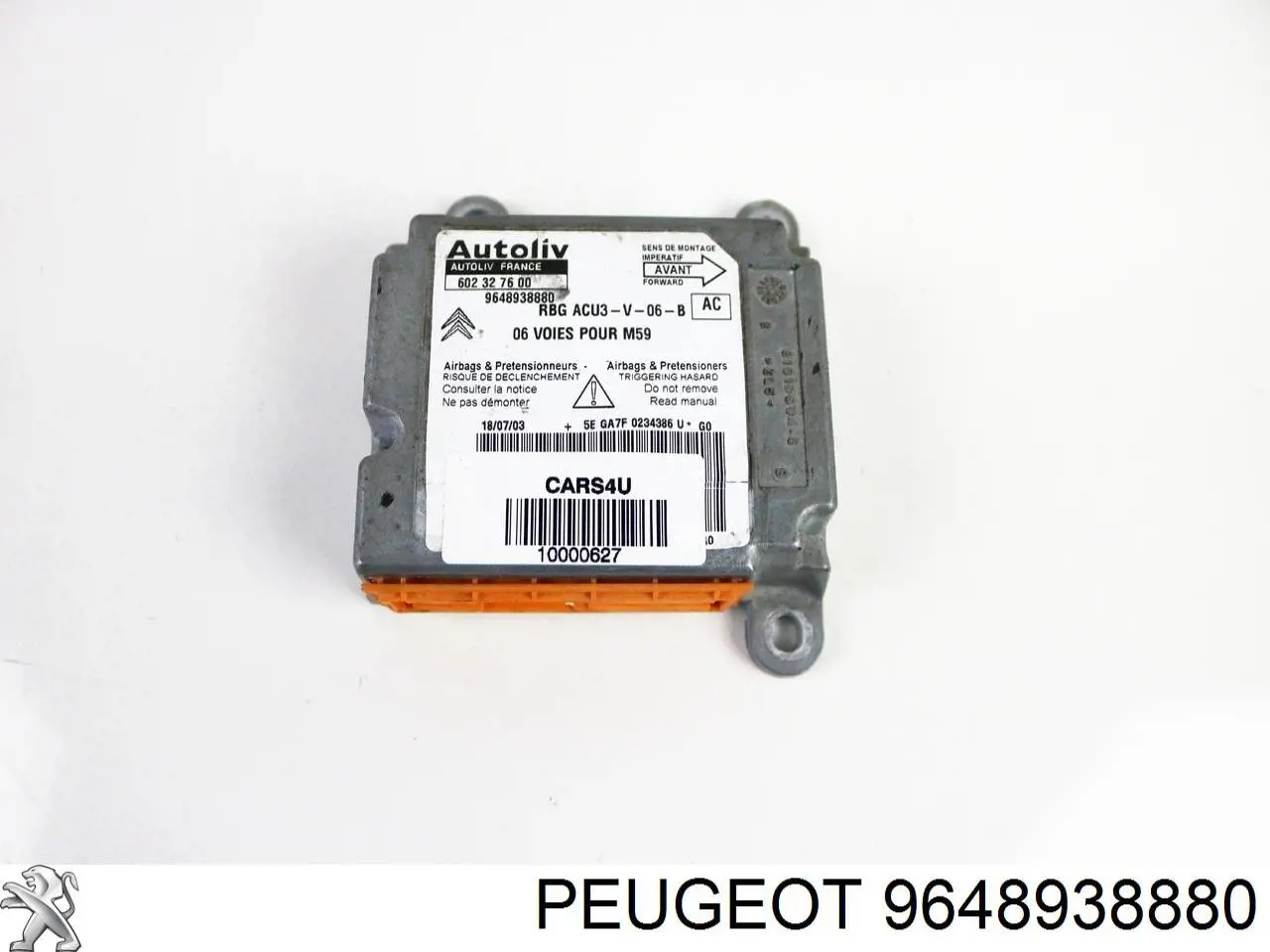 9648938880 Peugeot/Citroen Модуль-процессор управления подушки безопасности