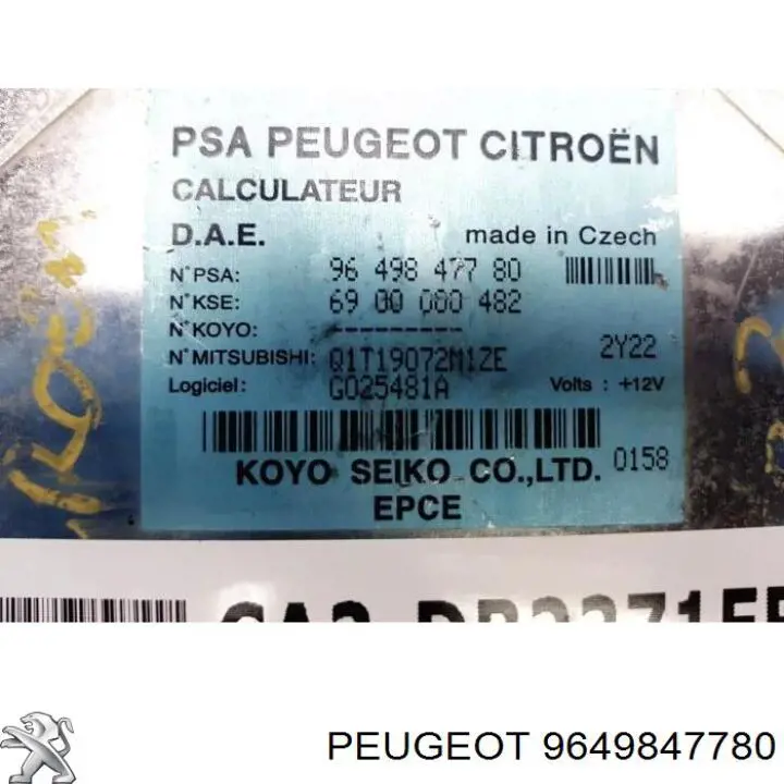  9649847780 Peugeot/Citroen
