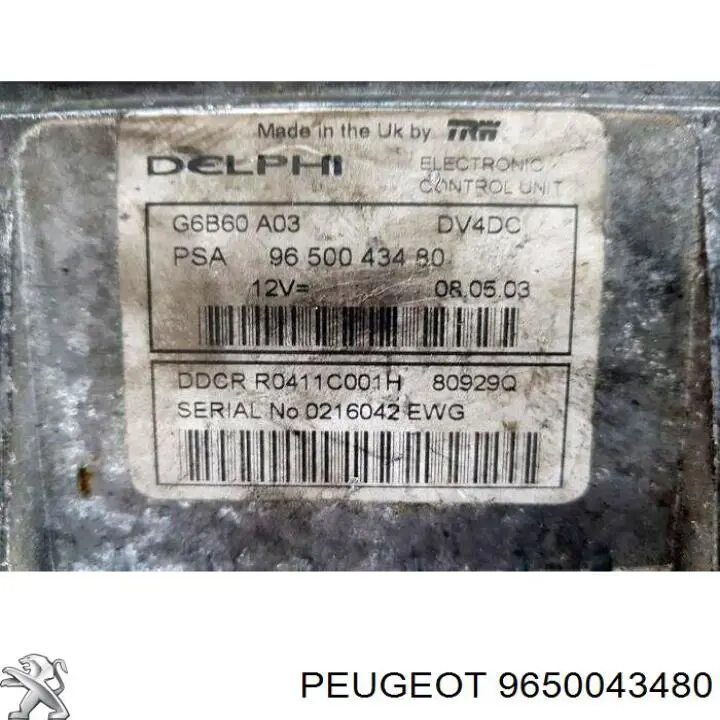  Peugeot/Citroen 9650043480 цена, от 55.02 USD