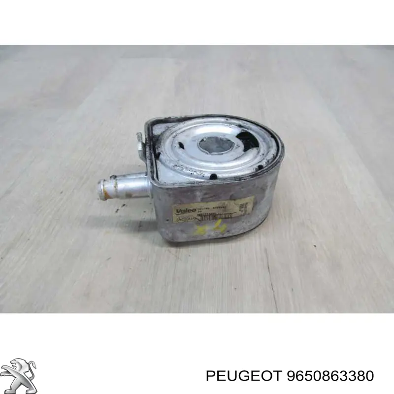 9650863380 Peugeot/Citroen radiador de óleo (frigorífico, debaixo de filtro)