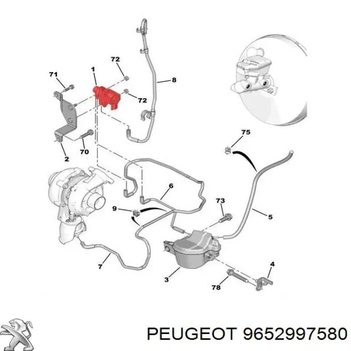 Преобразователь давления (соленоид) наддува Peugeot/Citroen 9652997580 цена, от 47.78 USD