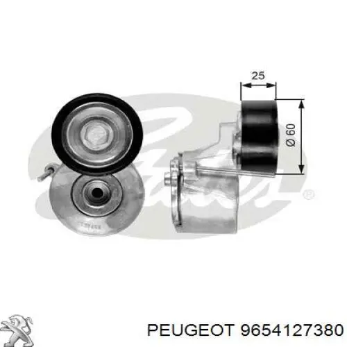 9654127380 Peugeot/Citroen reguladora de tensão da correia de transmissão
