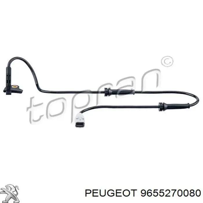 9655270080 Peugeot/Citroen sensor dianteiro de abs