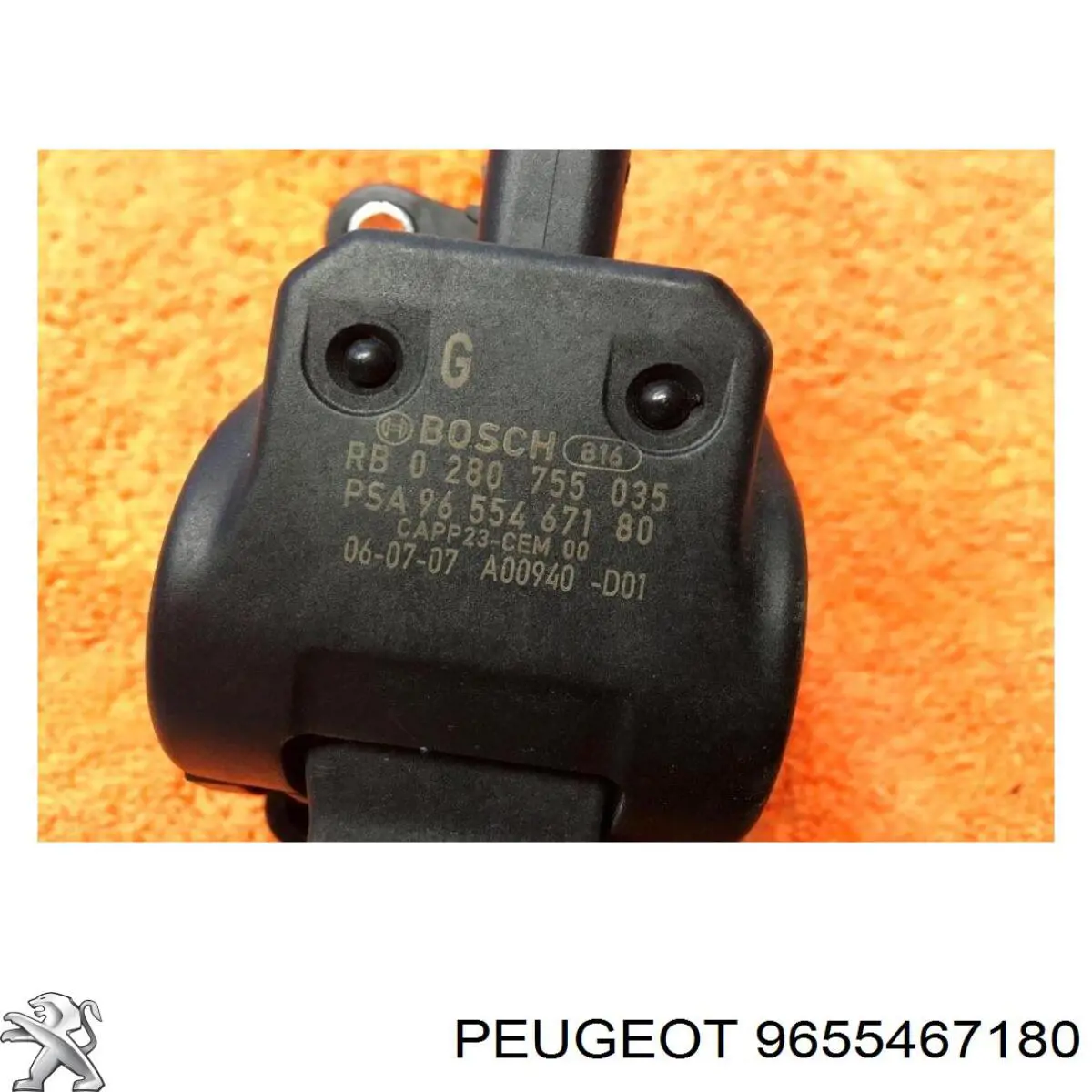 9655467180 Peugeot/Citroen pedal de gás (de acelerador)