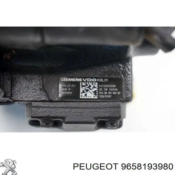 9658193980 Peugeot/Citroen bomba de combustível de pressão alta