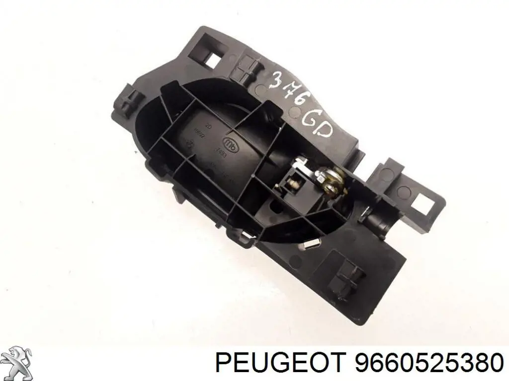 9660525380 Peugeot/Citroen maçaneta interna dianteira/traseira da porta direita