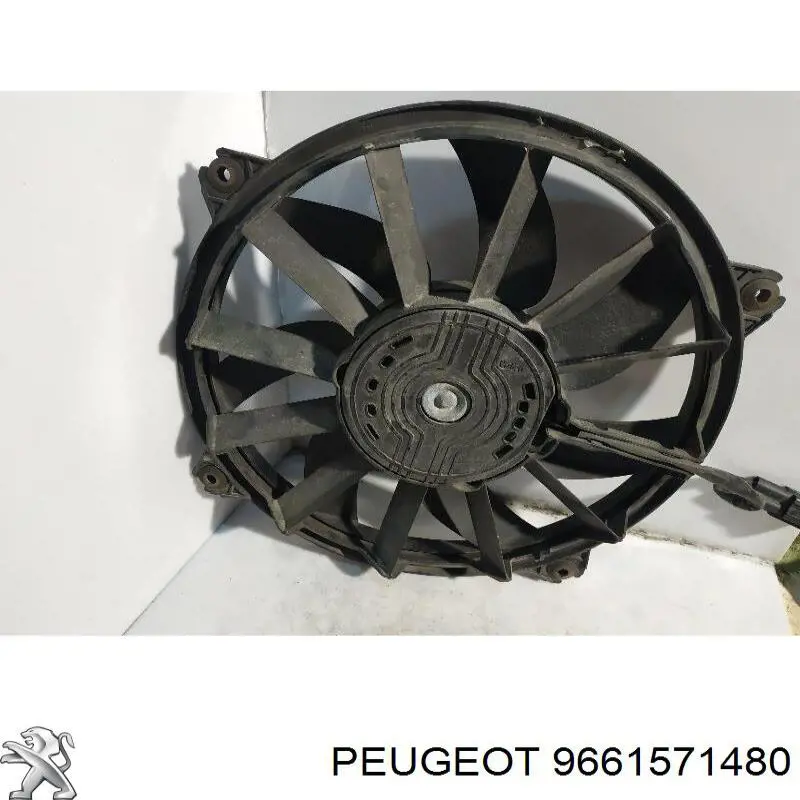 Электровентилятор охлаждения в сборе (мотор+крыльчатка) Peugeot/Citroen 9661571480