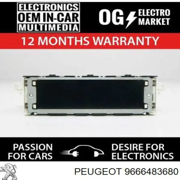 9666483680 PEUGEOT Pantalla Multifuncion original y equivalente