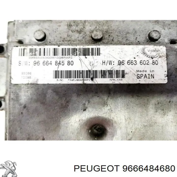 9666484680 Peugeot/Citroen módulo de direção (centralina eletrônica de motor)