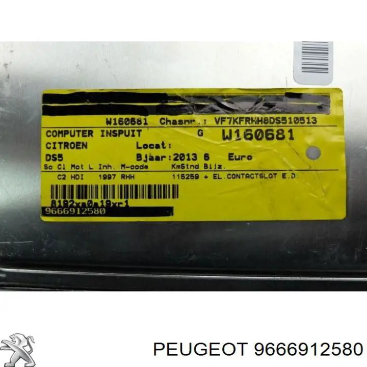 9666912580 Peugeot/Citroen Мозги двигателя