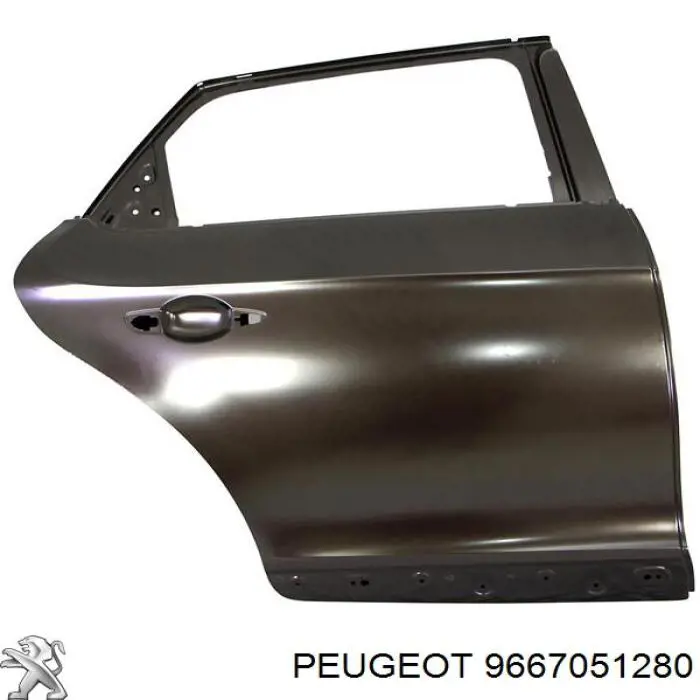 Дверь задняя правая 9667051280 Peugeot/Citroen