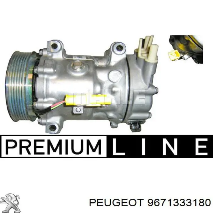 Компрессор кондиционера 9671333180 Peugeot/Citroen