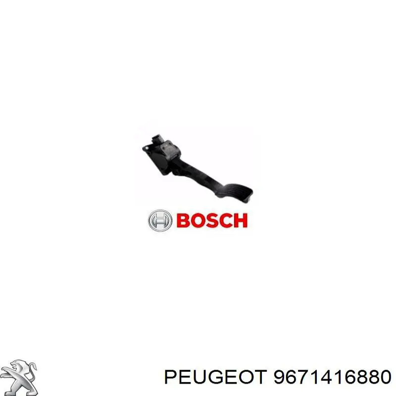 9671416880 Peugeot/Citroen pedal de gás (de acelerador)