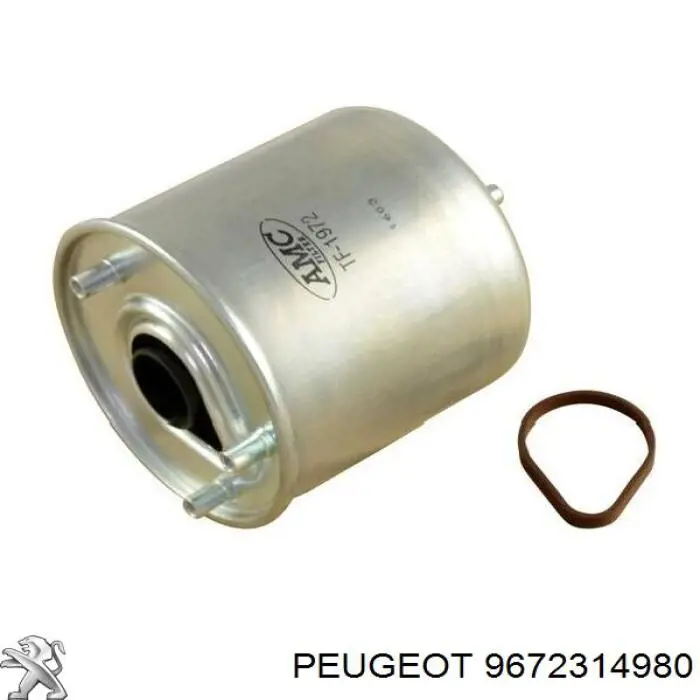 Caixa de filtro de combustível 9672314980 Peugeot/Citroen