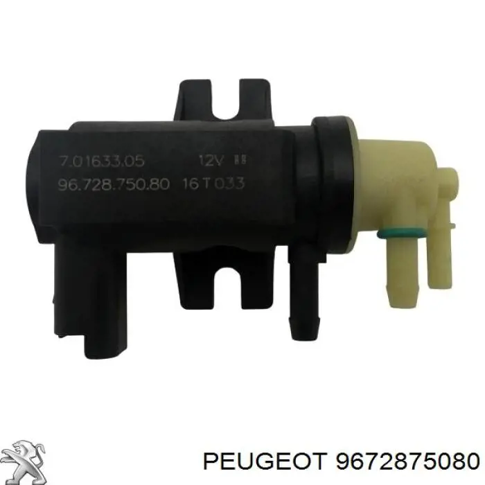 Клапан преобразователь давления наддува (соленоид)  Peugeot/Citroen 9672875080