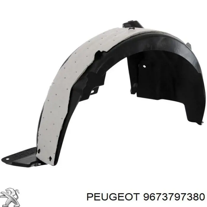 9673797380 Peugeot/Citroen guarda-barras do pára-lama traseiro direito