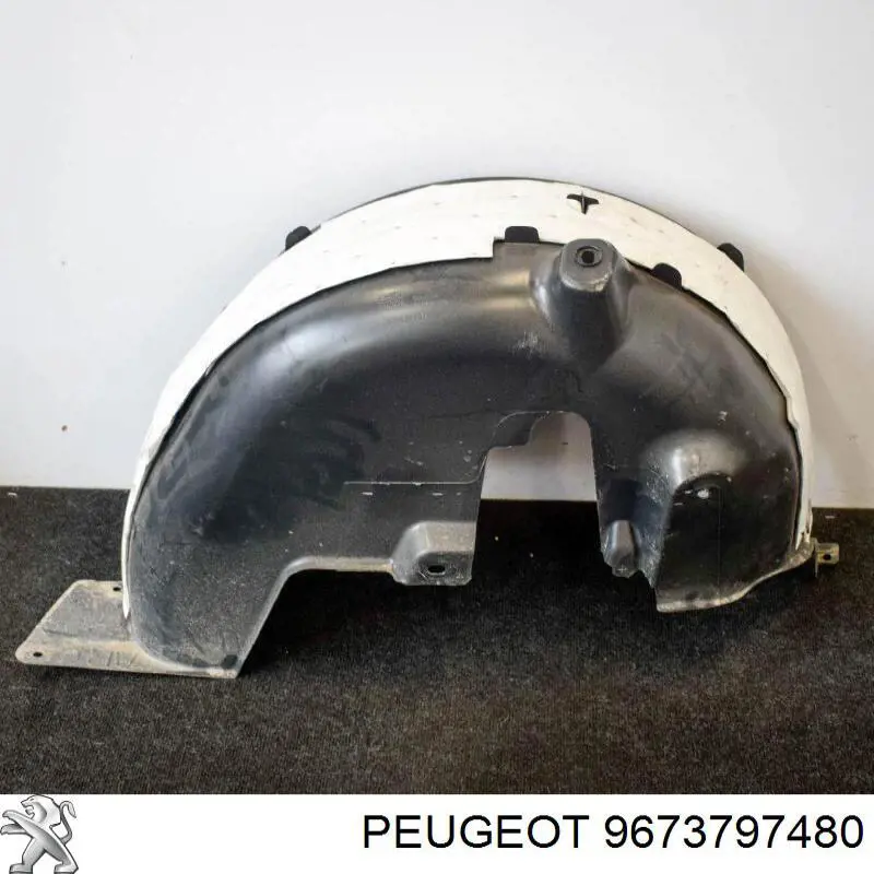 9673797480 Peugeot/Citroen guarda-barras do pára-lama traseiro esquerdo