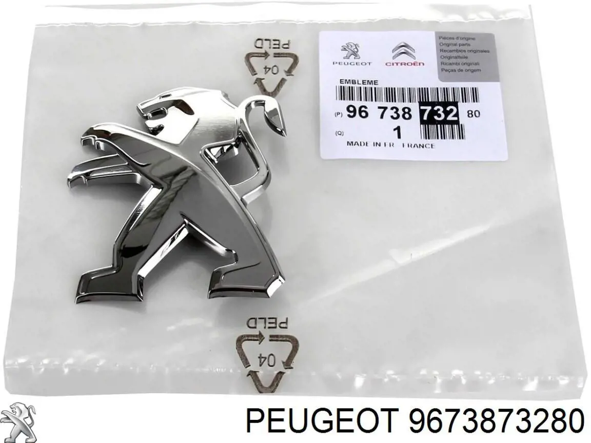 Emblema de tampa de porta-malas (emblema de firma) para Peugeot 208 