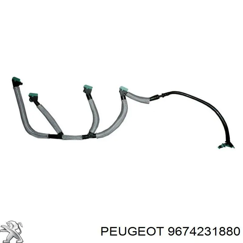 9674231880 Peugeot/Citroen tubo de combustível, inverso desde os injetores