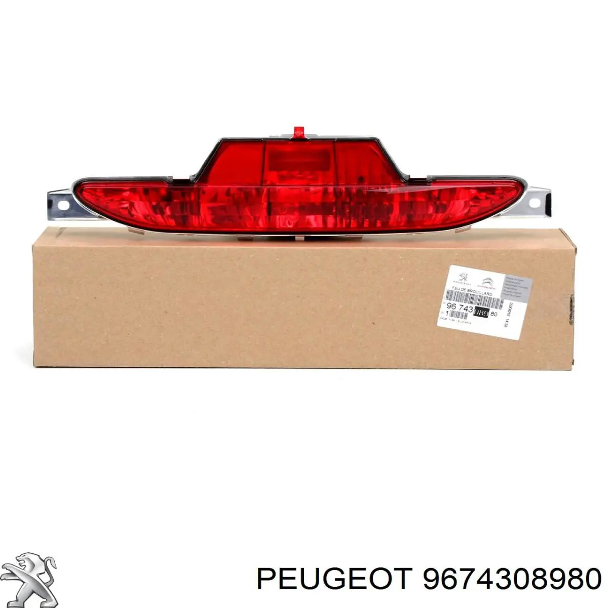 9674308980 Peugeot/Citroen фонарь противотуманный задний