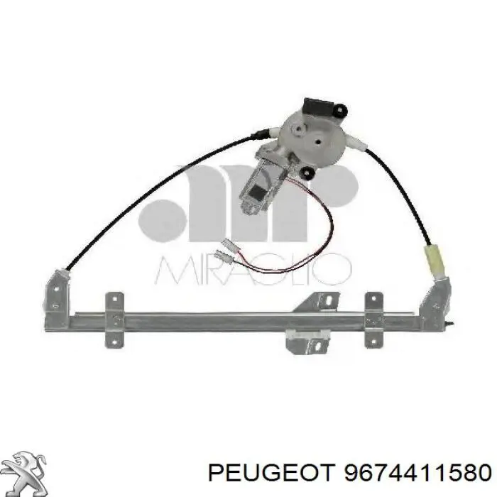 9674411580 Peugeot/Citroen механизм стеклоподъемника двери задней правой