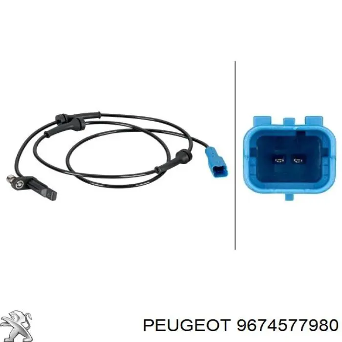 Sensor ABS delantero 9674577980 Peugeot/Citroen