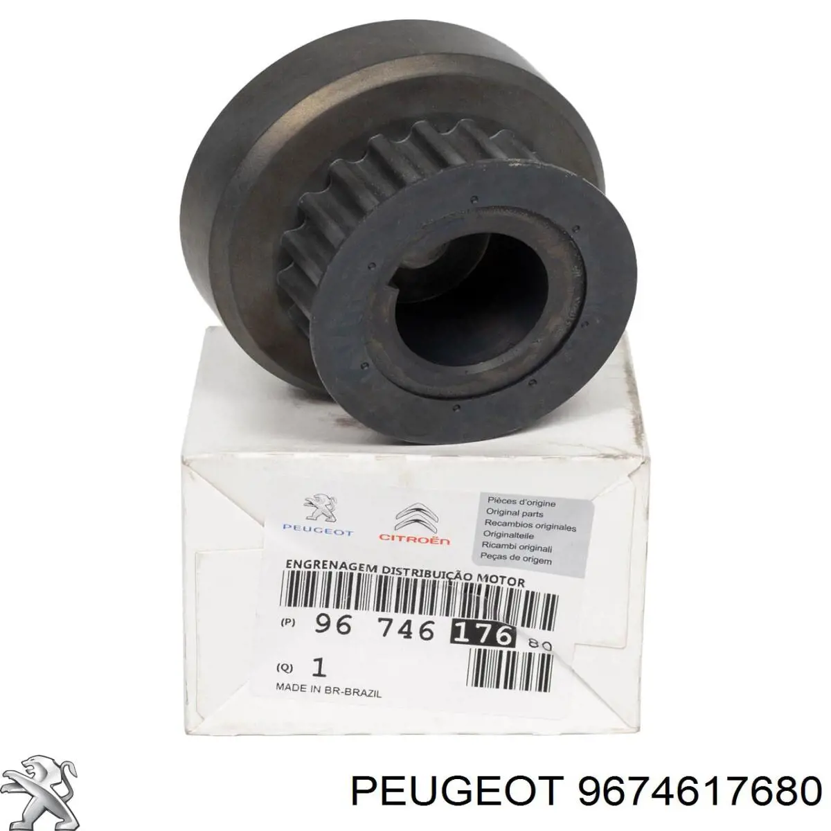 9674617680 Peugeot/Citroen engrenagem de cadeia da roda dentada de acionamento de cambota de motor