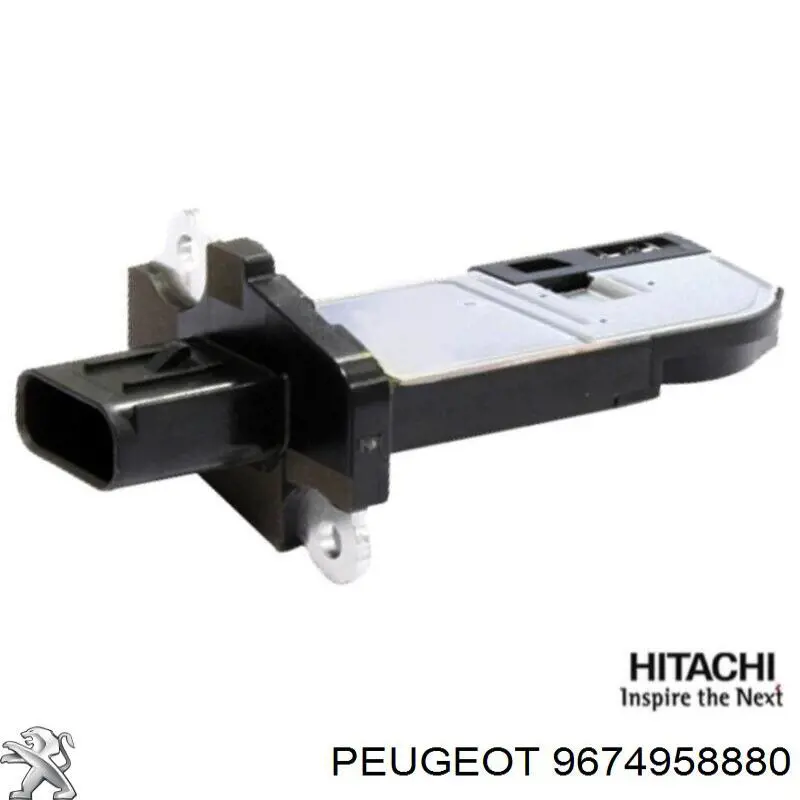 9674958880 Peugeot/Citroen sensor de fluxo (consumo de ar, medidor de consumo M.A.F. - (Mass Airflow))