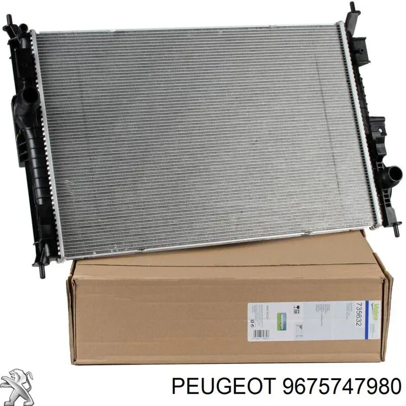 Купить 9675747980 Peugeot/Citroen Радиатор водяной