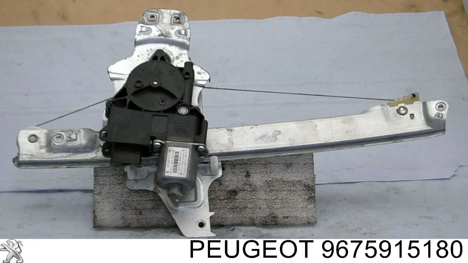 Mecanismo de elevalunas, puerta trasera derecha 9675915180 Peugeot/Citroen