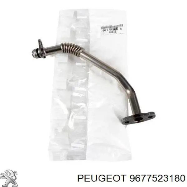 9677523180 Peugeot/Citroen tubo (mangueira de derivação de óleo de turbina)