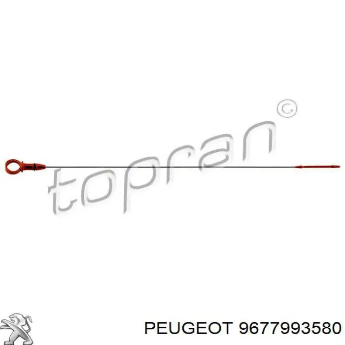 Щуп (индикатор) уровня масла в двигателе Peugeot/Citroen 9677993580