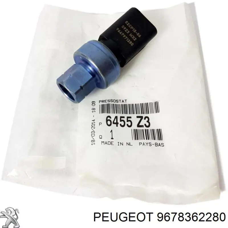 9678362280 Peugeot/Citroen датчик абсолютного давления кондиционера