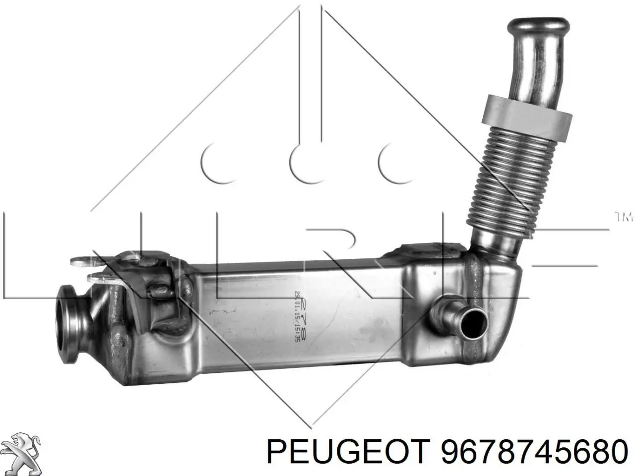 9678745680 Peugeot/Citroen radiador do sistema egr de recirculação dos gases de escape
