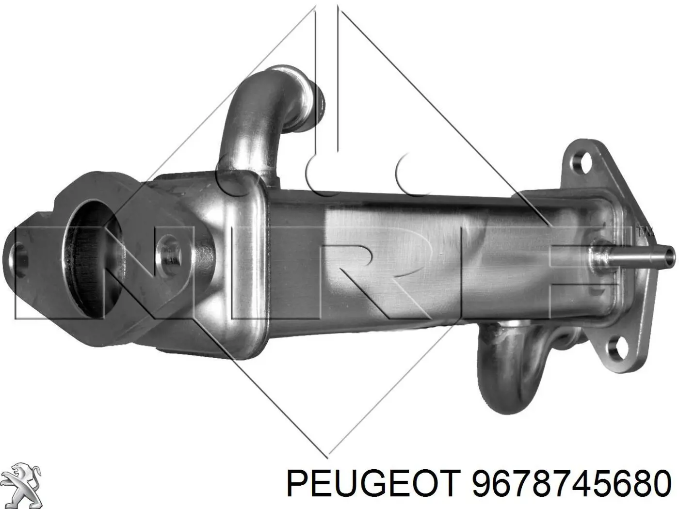 Enfriador EGR de recirculación de gases de escape 9678745680 Peugeot/Citroen